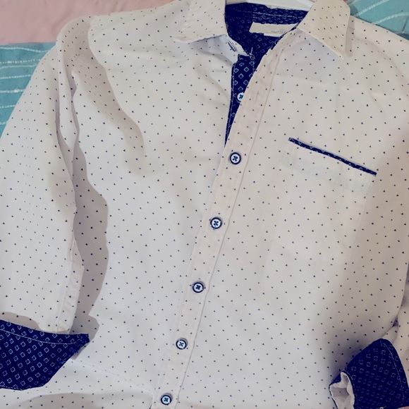 Youth button up collared dressy shirt/size small/8 - Picture 4 of 7